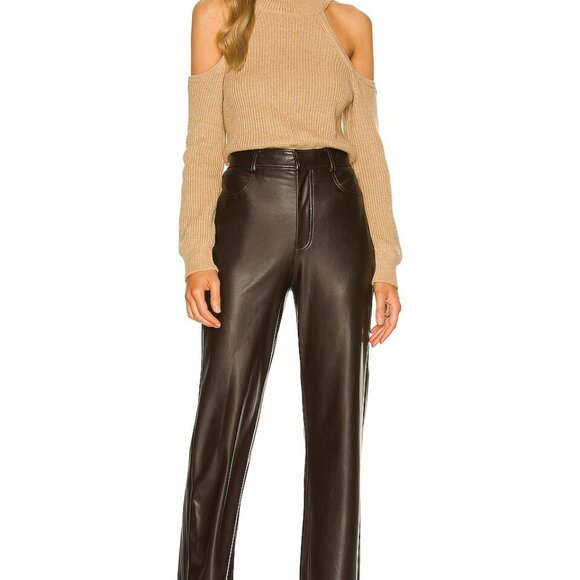 1 State Revolve Cold Shoulder Beige Sweater XL - Picture 4 of 7